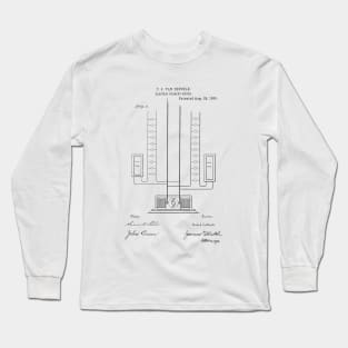 Electric Current Meter Vintage Patent Hand Drawing Long Sleeve T-Shirt